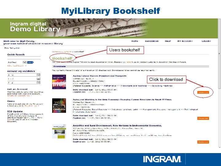 Myi. Library Bookshelf Users bookshelf Click to download 
