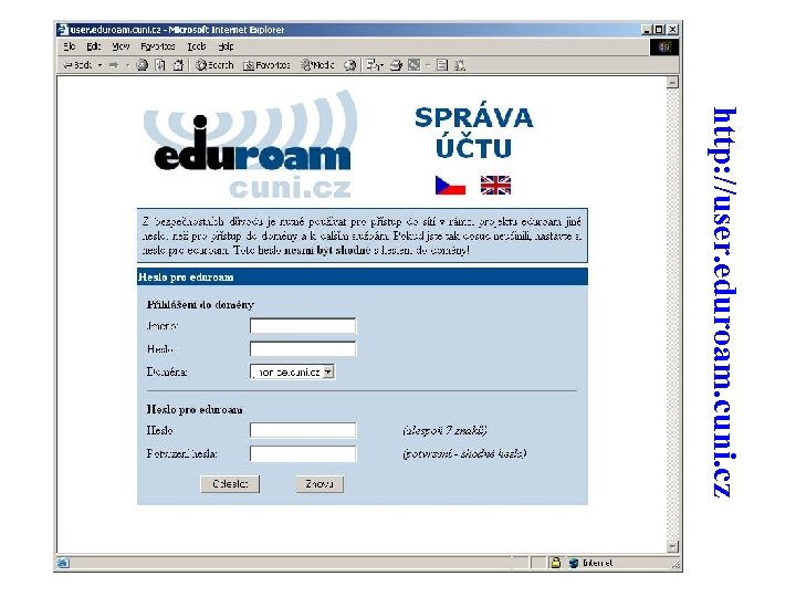 http: //user. eduroam. cuni. cz 