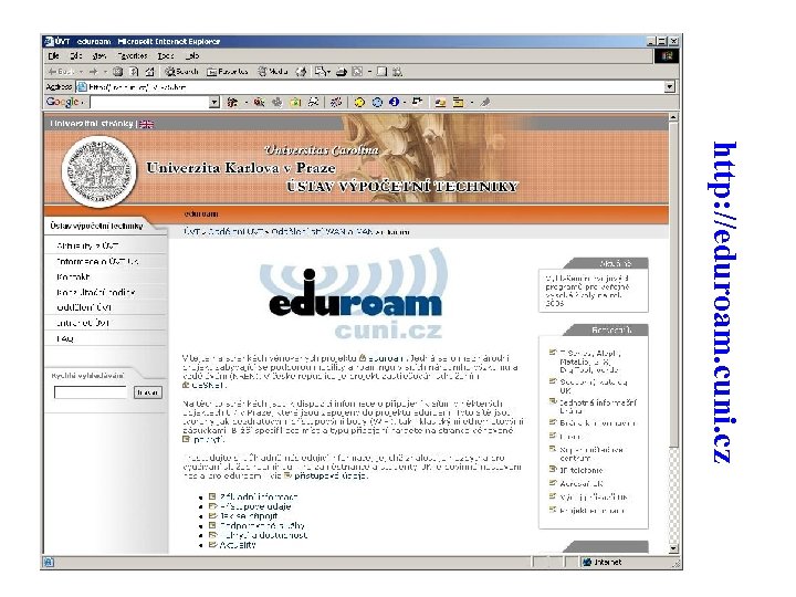 http: //eduroam. cuni. cz 
