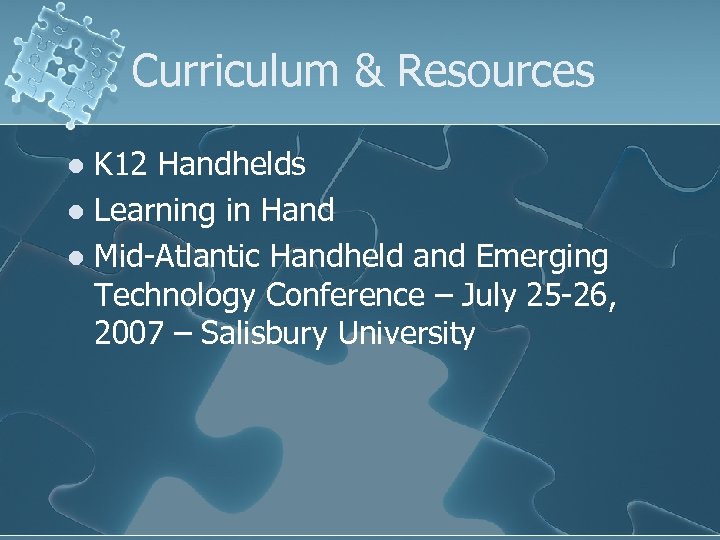 Curriculum & Resources K 12 Handhelds l Learning in Hand l Mid-Atlantic Handheld and