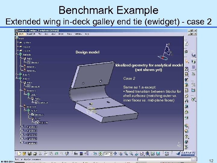 Benchmark Example Extended wing in-deck galley end tie (ewidget) - case 2 Design model