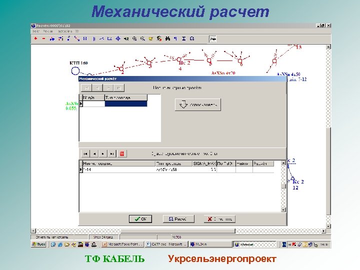 Механический расчет ТФ КАБЕЛЬ Укрсельэнергопроект 