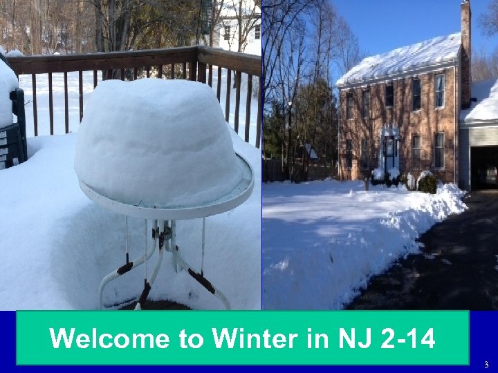 Welcome to Winter in NJ 2 -14 3 