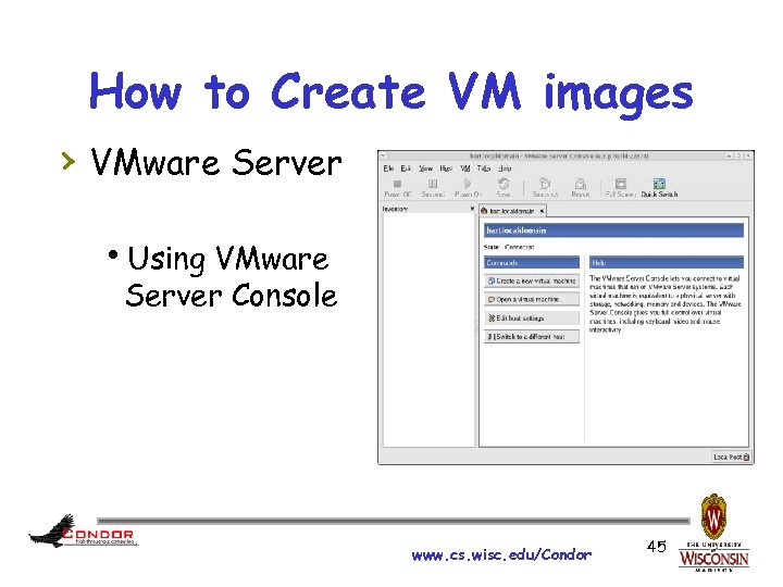 How to Create VM images › VMware Server h. Using VMware Server Console www.