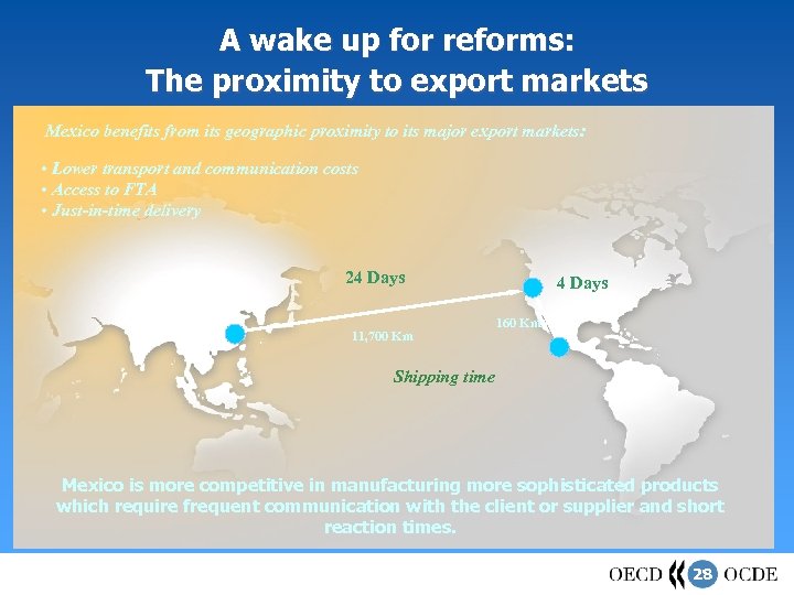 A wake up for reforms: The proximity to export markets Mexico benefits from its