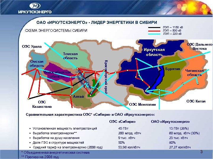 Карта высоковольтных линий