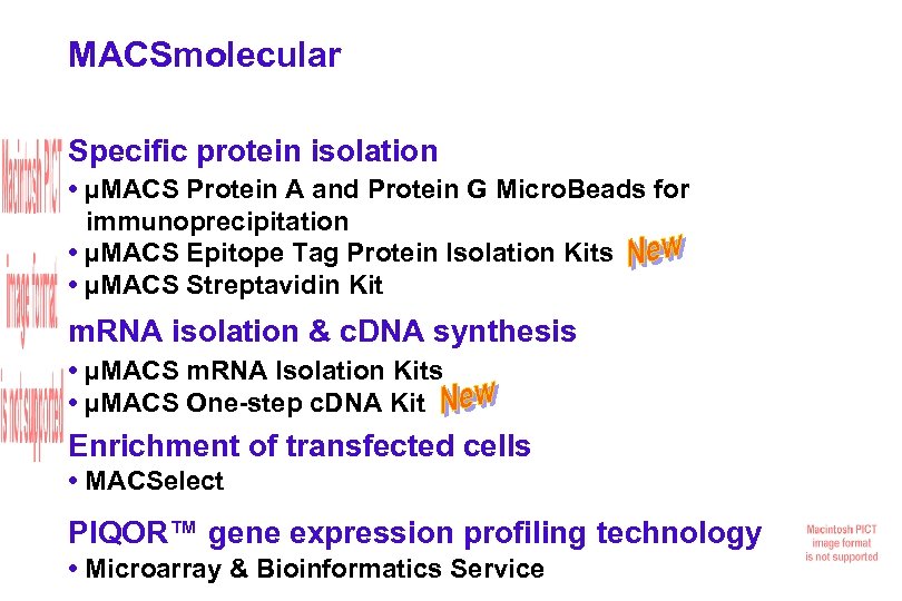 MACSmolecular Specific protein isolation • µMACS Protein A and Protein G Micro. Beads for