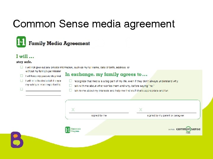 Common Sense media agreement 