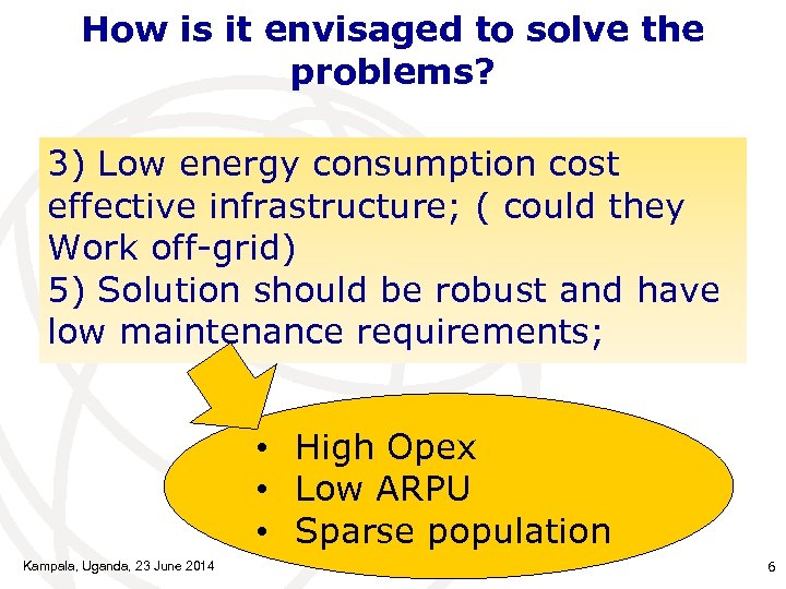 How is it envisaged to solve the problems? 3) Low energy consumption cost effective