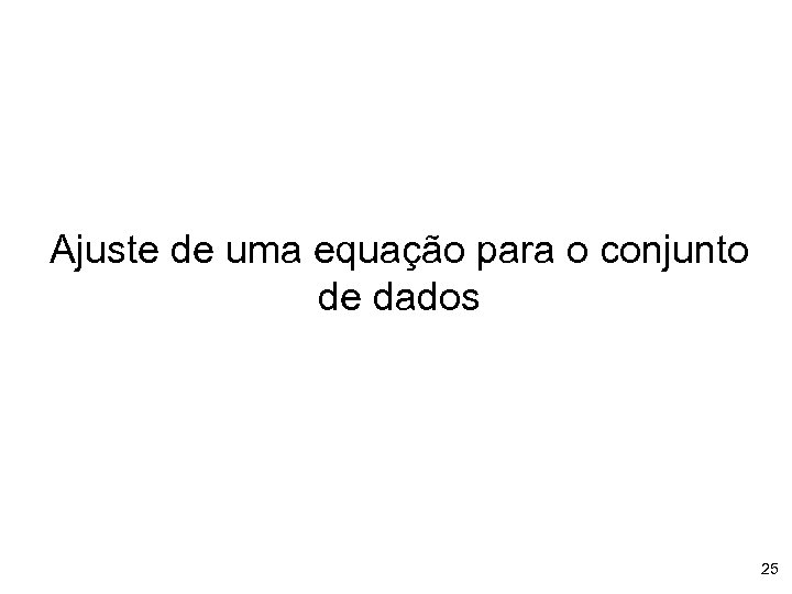 Ajuste de uma equação para o conjunto de dados 25 