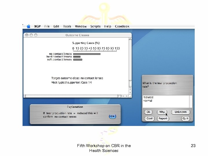 Fifth Workshop on CBR in the Health Sciences 23 