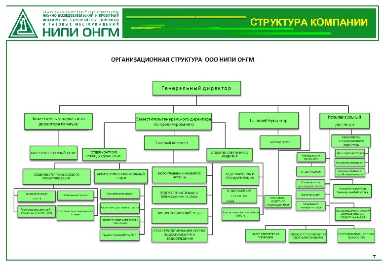 СТРУКТУРА КОМПАНИИ 7 