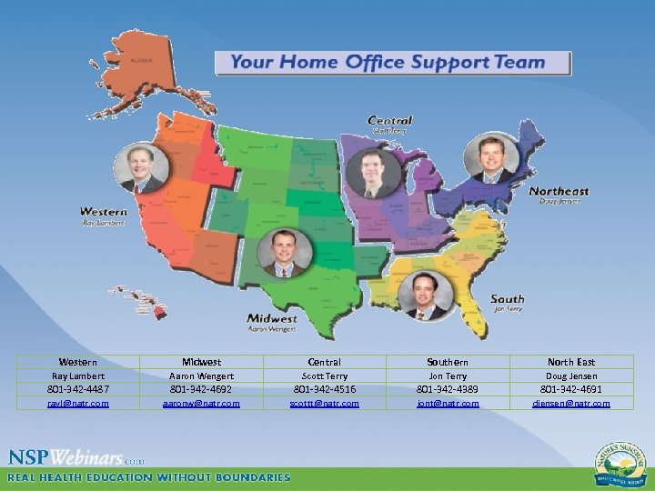 Western Midwest Central Southern North East Ray Lambert Aaron Wengert Scott Terry Jon Terry