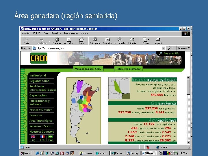 Área ganadera (región semiarida) 