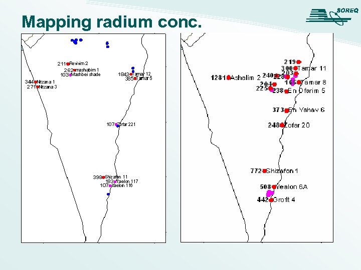 Mapping radium conc. 