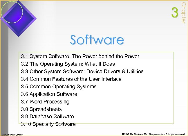 Chapter 3 Software 3. 1 System Software: The Power behind the Power 3. 2