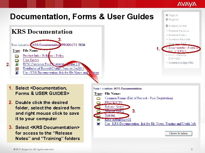 Documentation, Forms & User Guides 3. 1. 2. 1. Select <Documentation, Forms & USER