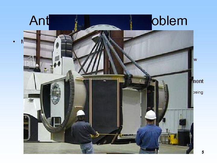 Antenna Cladding Problem • Major Problem with the cladding on the Antenna Pedestal –