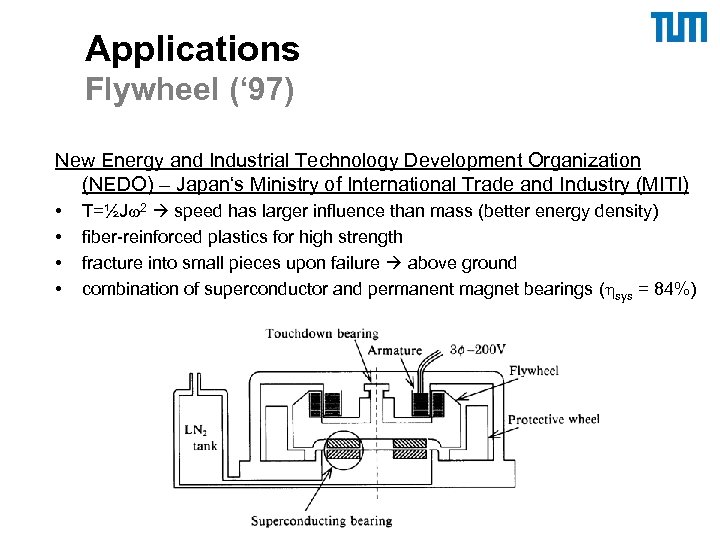 Applications Flywheel (‘ 97) New Energy and Industrial Technology Development Organization (NEDO) – Japan‘s