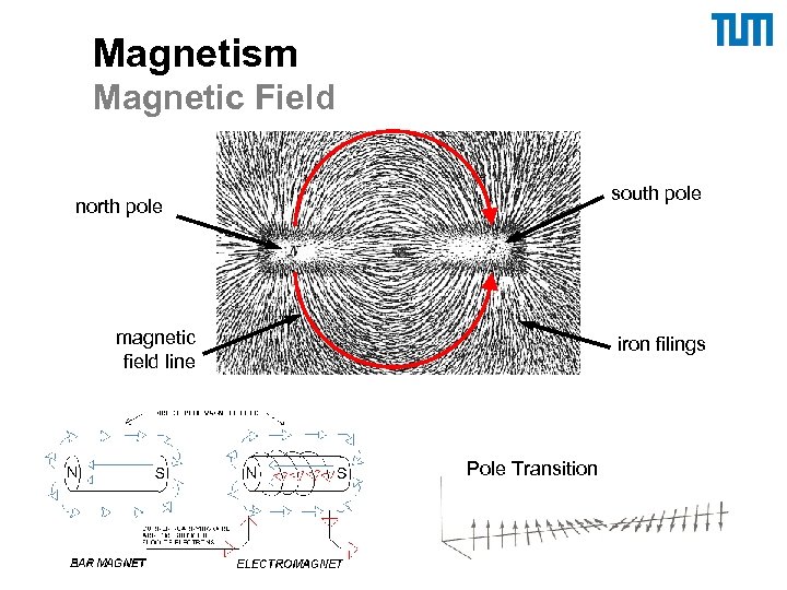 Magnetism Magnetic Field south pole north pole magnetic field line iron filings Pole Transition