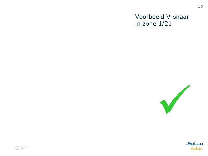 26 Voorbeeld V-snaar in zone 1/21 ü 