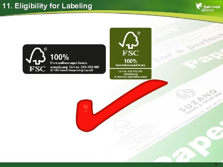 11. Eligibility for Labeling 70 