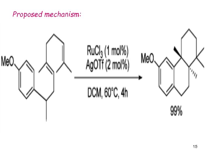 Proposed mechanism: 15 
