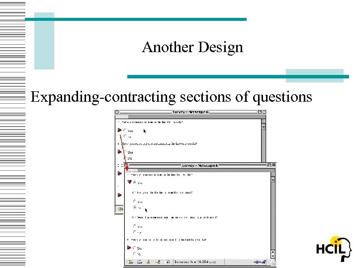 Another Design Expanding-contracting sections of questions 