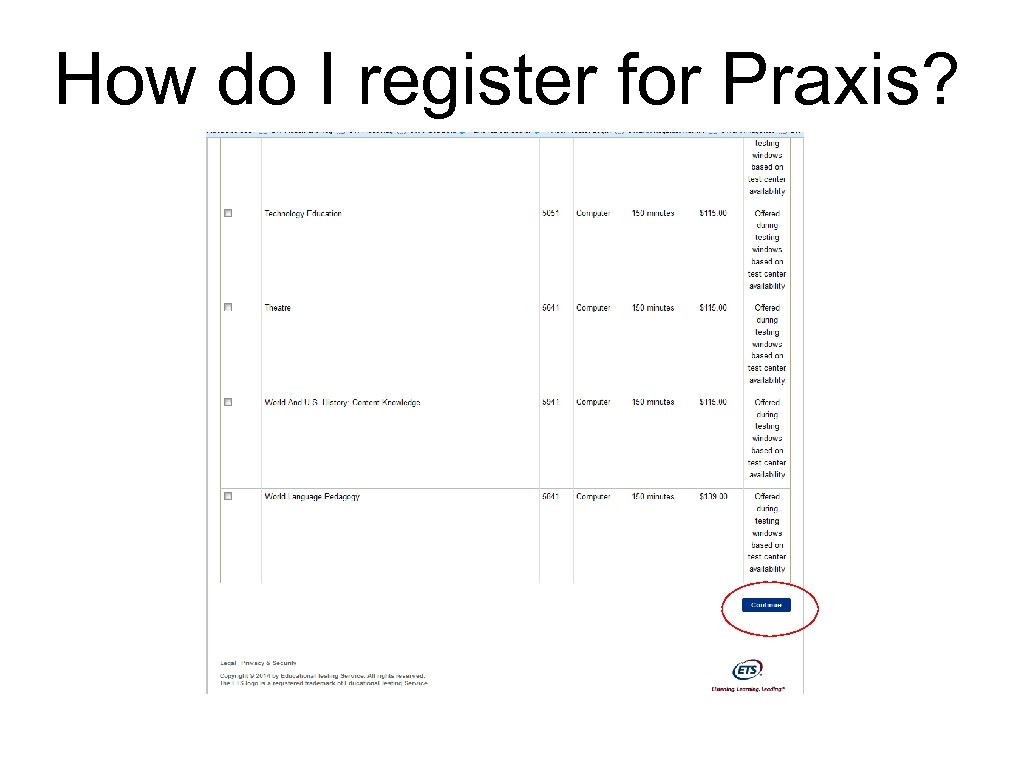 How do I register for Praxis? 