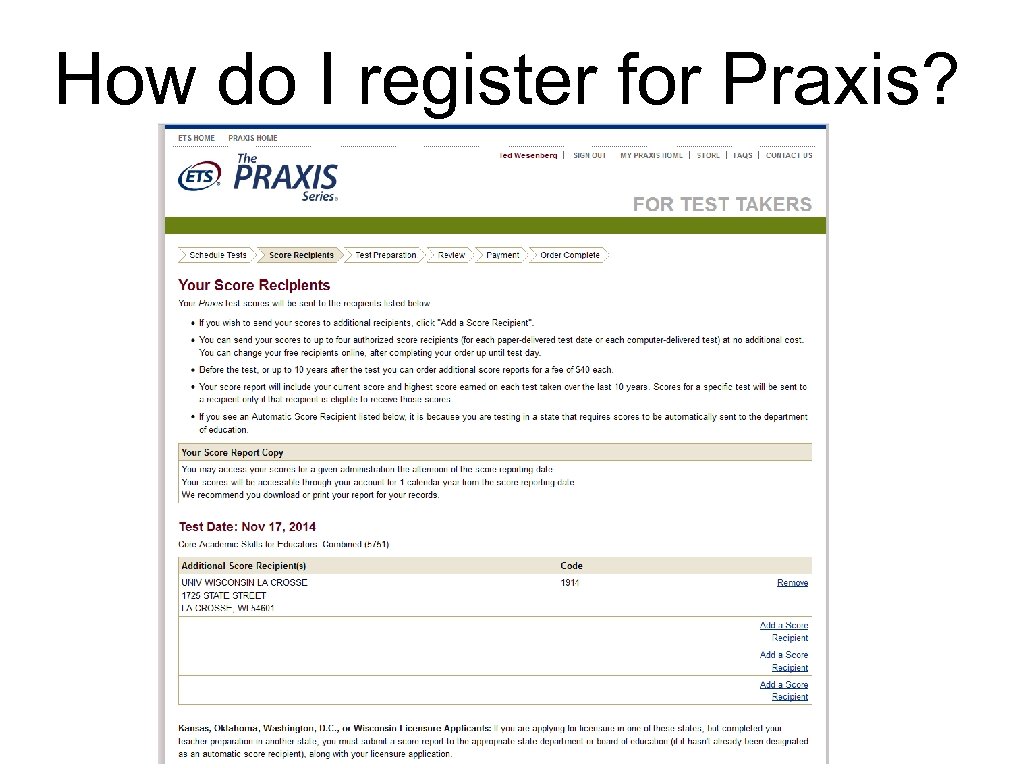 How do I register for Praxis? 