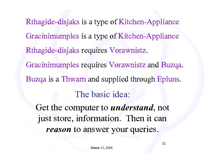 Rthagide-disjaks is a type of Kitchen-Appliance Gracinimumples is a type of Kitchen-Appliance Rthagide-disjaks requires