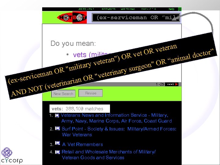 (ex-serviceman OR ”mili Do you mean: n vetera ” • vets (military veteran) OR