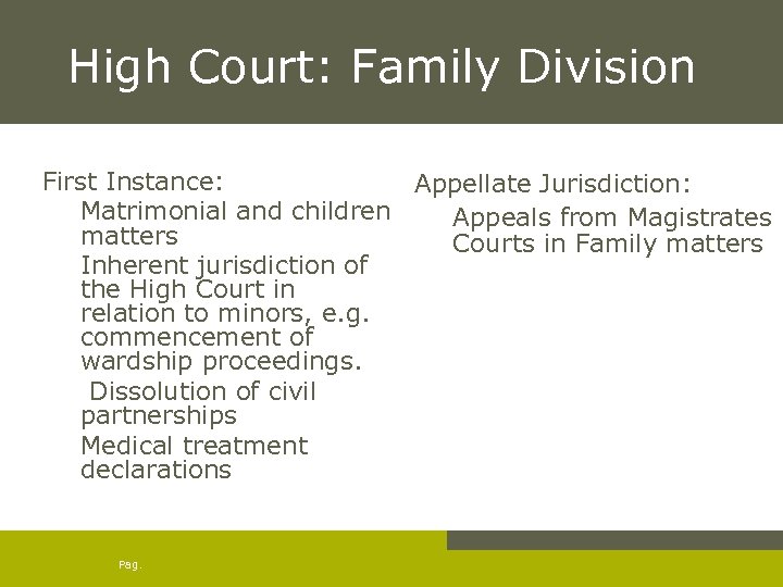 High Court: Family Division First Instance: Appellate Jurisdiction: Matrimonial and children Appeals from Magistrates