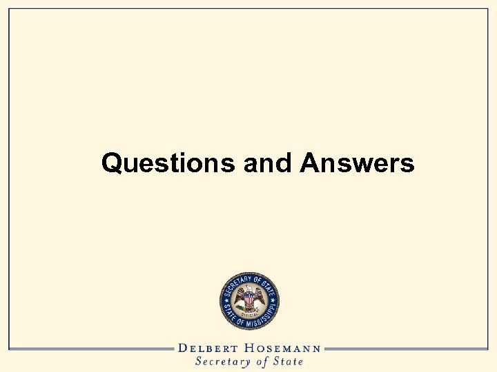 Questions and Answers 