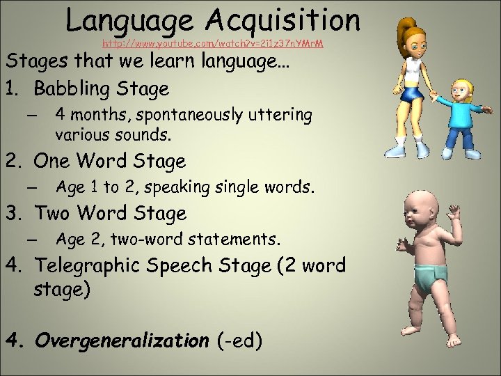 Language Acquisition http: //www. youtube. com/watch? v=2 i 1 z 37 n. YMr. M
