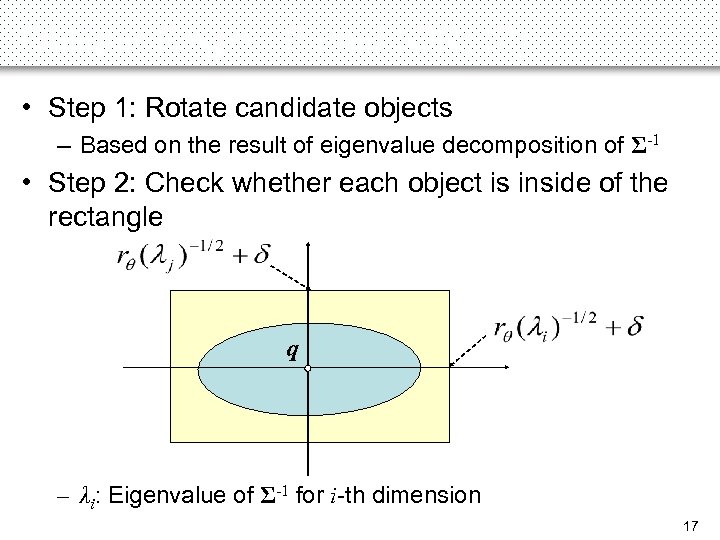Oblique-Region-Based (OR) (2) • Step 1: Rotate candidate objects – Based on the result