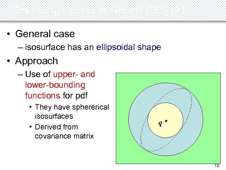 Bounding-Function-Based (BF) (2) • General case – isosurface has an ellipsoidal shape • Approach