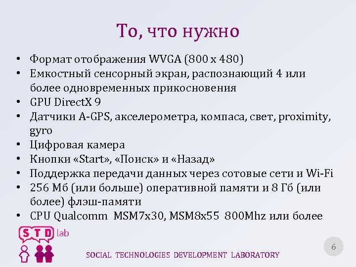 То, что нужно • Формат отображения WVGA (800 х 480) • Емкостный сенсорный экран,