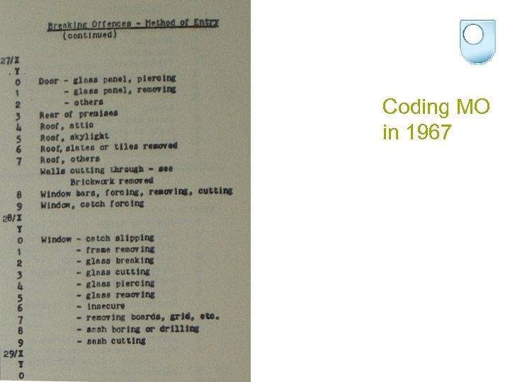 Coding MO in 1967 