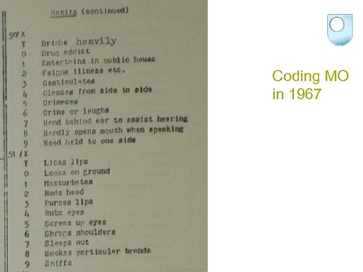 Coding MO in 1967 