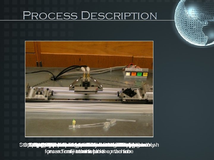 Process Description Step 9: Step 12: opensresets to intotheassemblyvalve Step. Clamp. Insert actuator finishedtheclampvalve