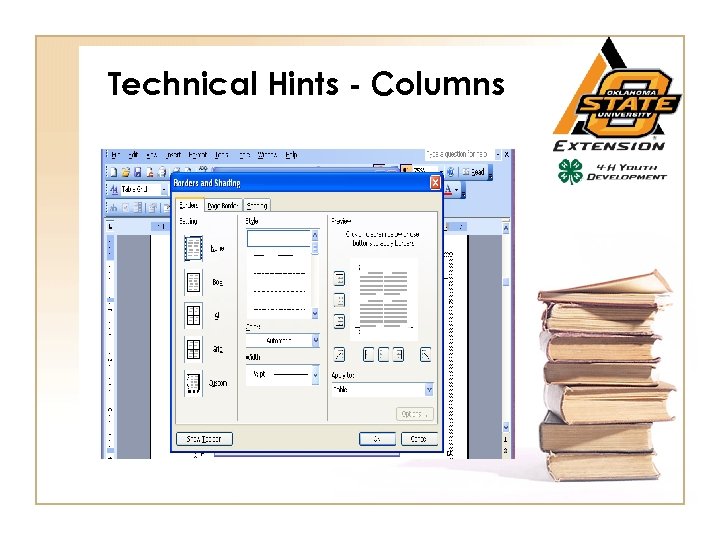 Technical Hints - Columns 
