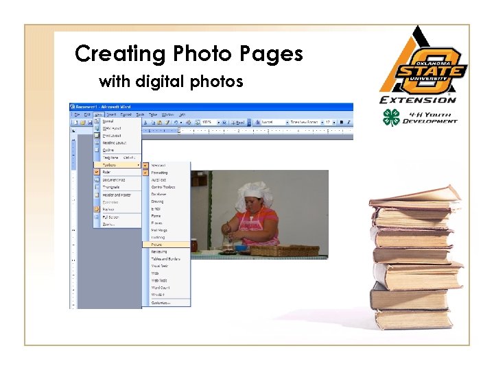 Creating Photo Pages with digital photos 