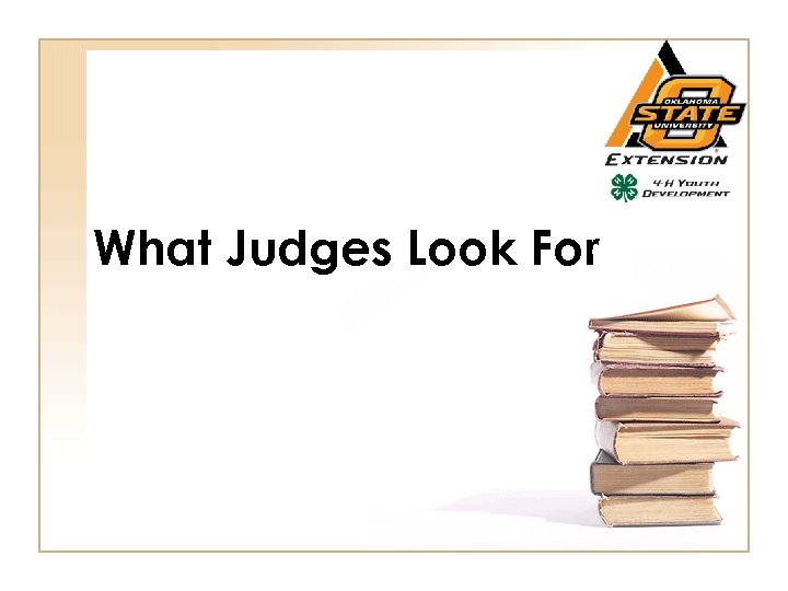 What Judges Look For 