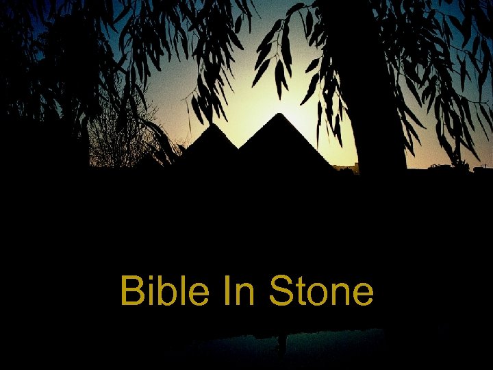 Bible In Stone 