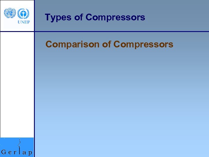 Types of Compressors Comparison of Compressors 