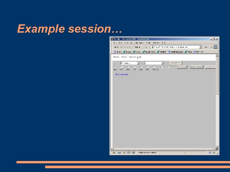 Example session… 