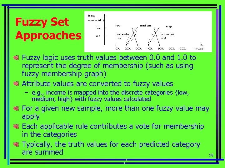 Fuzzy Set Approaches Fuzzy logic uses truth values between 0. 0 and 1. 0