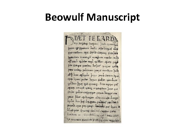 Beowulf Manuscript 