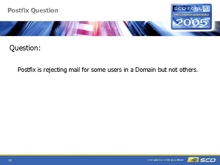 Postfix Question: Postfix is rejecting mail for some users in a Domain but not